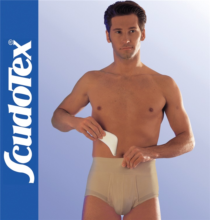 BRIEFS FOR HERNIA "COTTON SLIP" WITH PELOTTES, HIGH WAIST