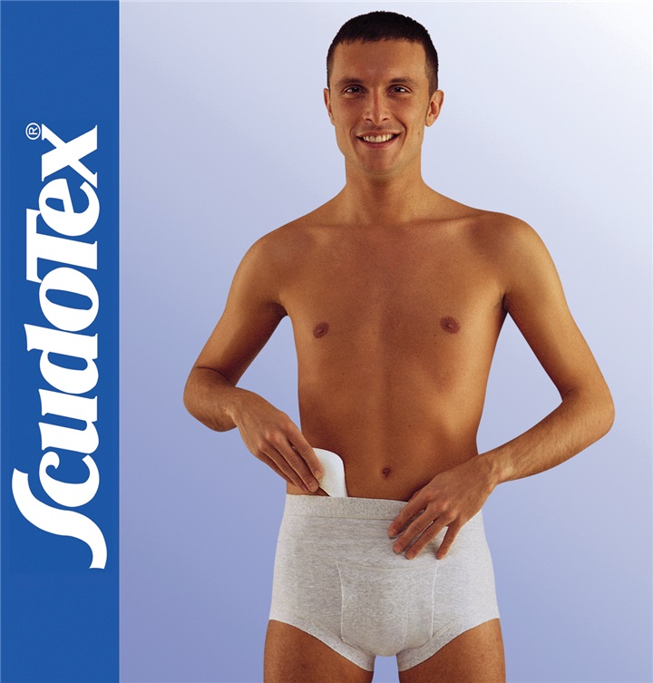 BRIEFS FOR HERNIA "COTTON SLIP" WITH PELOTTES, HIGH WAIST