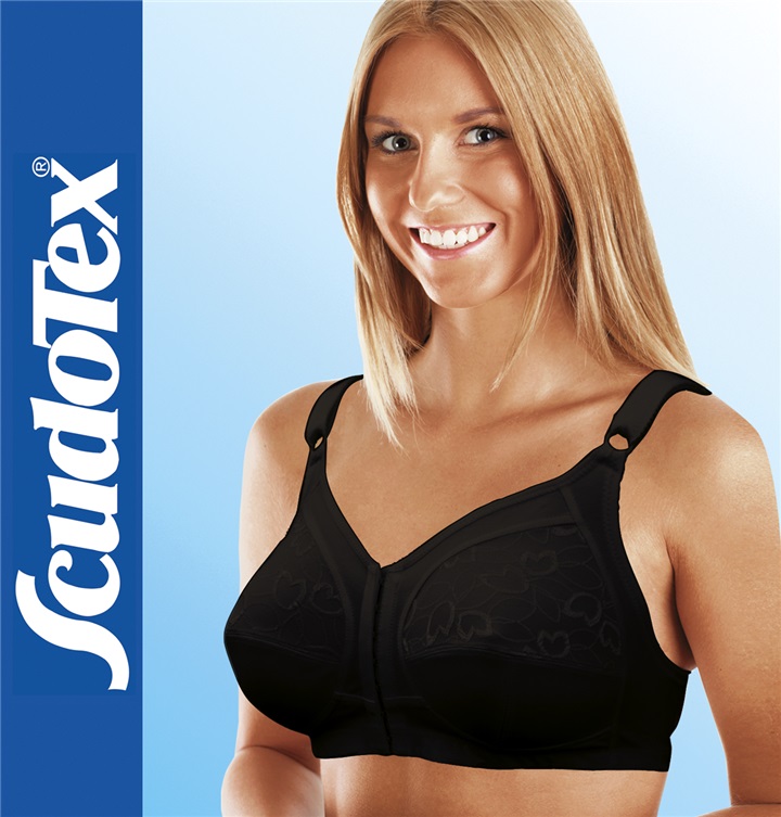 BRA WITH FRONTAL OPENING "ATHENA COTTON" CUP D - BLACK