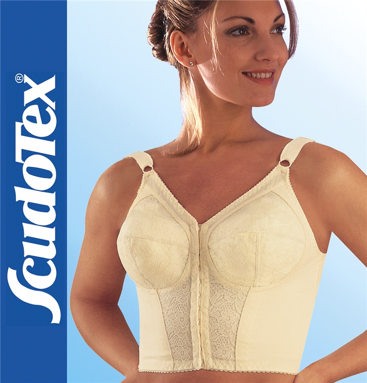 CORSET BRA WITH FRONTAL OPENING CUP C - CHAMPAGNE