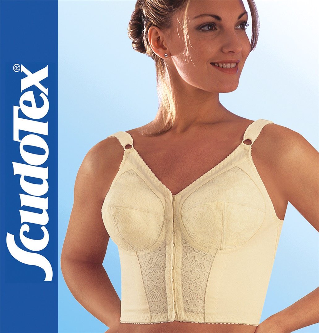 918 corset bra with frontal opening cup c - champagne - Luropas