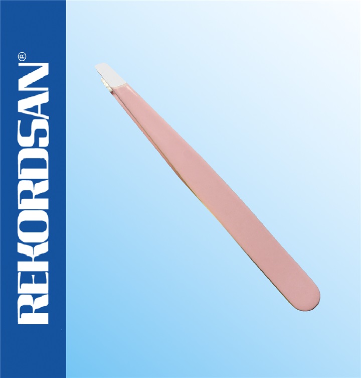 OBLIQUE EYEBROWS TWEEZERS, INOX