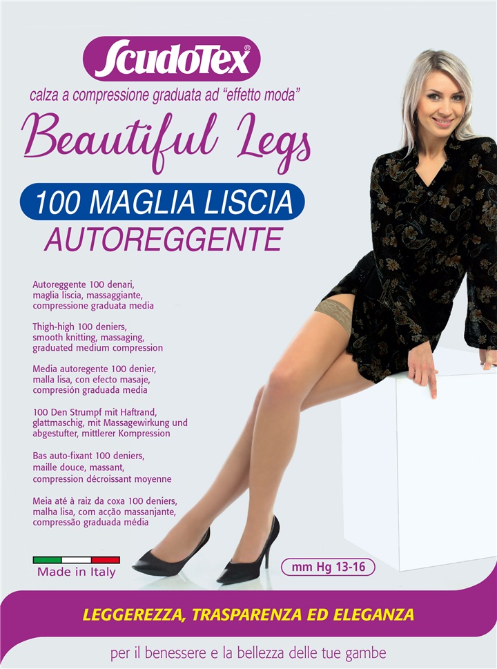 AUTOREGGENTE 100 DEN MAGLIA LISCIA  - 