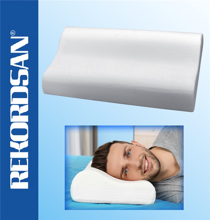 MEMORY FOAM, CERVICAL PILLOW “SIRIO”, WITH DOUBLE WAVE, ANTI-MITE (WITHOUT HOLES)