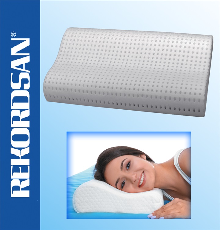 MEMORY FOAM, CERVICAL PILLOW “IRIS”, WITH DOUBLE WAVE, ANTI-MITE (WITH HOLES)