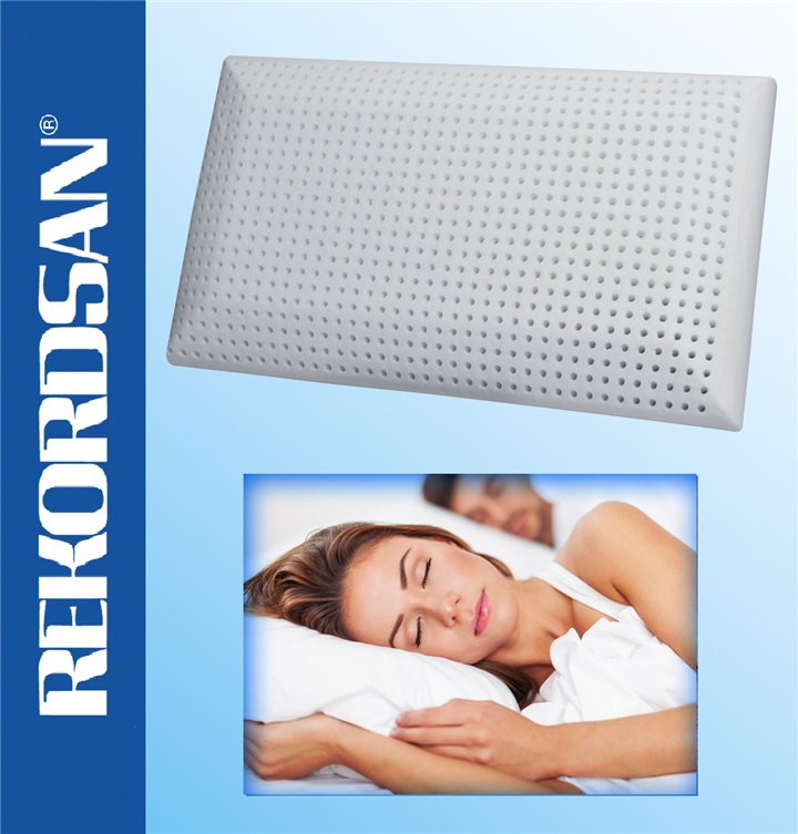 MEMORY FOAM, "VEGA" ERGONOMIC SOAP-SHAPED CERVICAL PILLOW, ANTI-MITE (WITH HOLES)