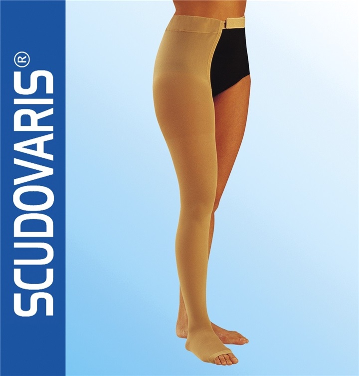 ccl.2 RAL CERTIFIED WITH COTTON MEDICAL STOCKING SHORT MODEL RIGHT SINGLE HOSE (mm Hg 23-32)