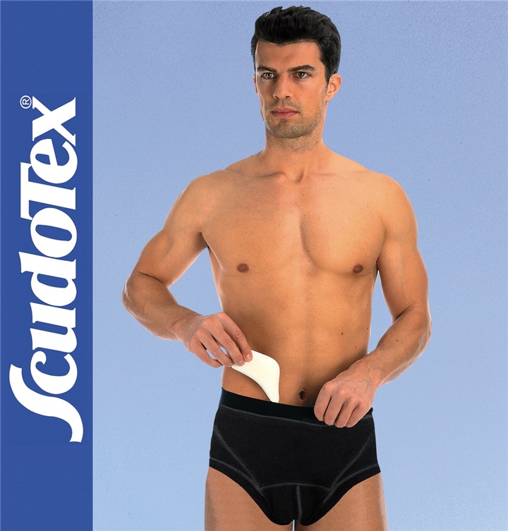 BRIEFS FOR HERNIA "COTTON SLIP" WITH PELOTTES, MID WAIST