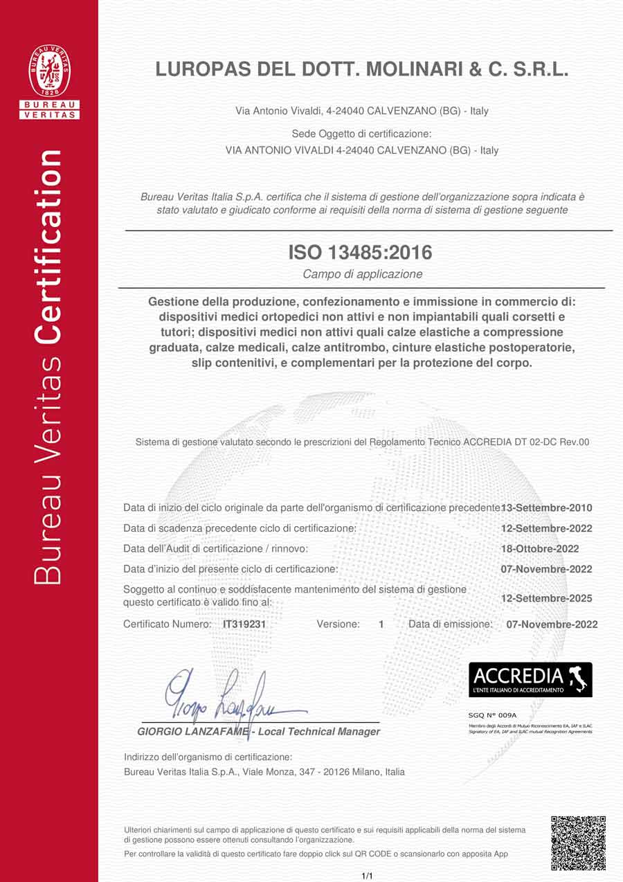 Certificato Iso